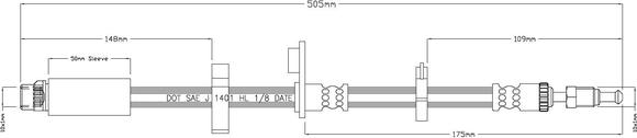 Motaquip LVBH1572 - Тормозной шланг autosila-amz.com