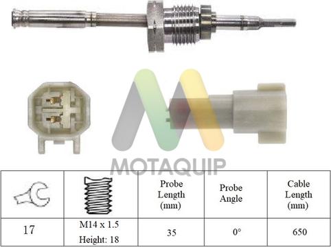 Motaquip LVET386 - Датчик, температура выхлопных газов autosila-amz.com