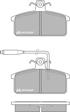 Motaquip LVXL652 - Тормозные колодки, дисковые, комплект autosila-amz.com