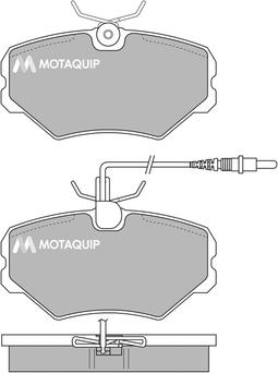 Motaquip LVXL305 - Тормозные колодки, дисковые, комплект autosila-amz.com
