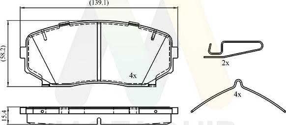 Motaquip LVXL2093 - Тормозные колодки, дисковые, комплект autosila-amz.com