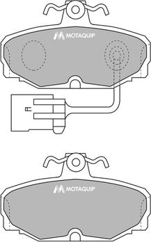 Motaquip LVXL708 - Тормозные колодки, дисковые, комплект autosila-amz.com