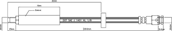 Motaquip VBH497 - Тормозной шланг autosila-amz.com