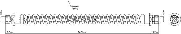 Motaquip VBH1045 - Тормозной шланг autosila-amz.com