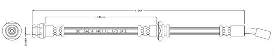 Motaquip VBH1033 - Тормозной шланг autosila-amz.com