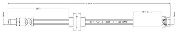 Motaquip VBH1216 - Тормозной шланг autosila-amz.com