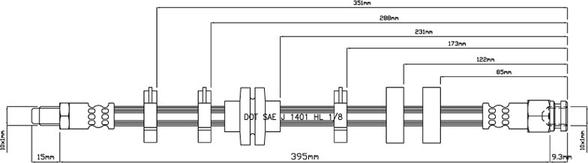 Motaquip VBH869 - Тормозной шланг autosila-amz.com