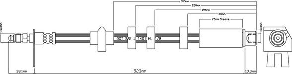 Motaquip VBH809 - Тормозной шланг autosila-amz.com