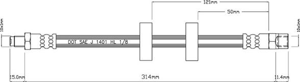 Motaquip VBH387 - Тормозной шланг autosila-amz.com