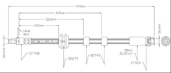 Motaquip VBJ597 - Тормозной шланг autosila-amz.com