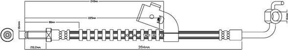 Motaquip VBJ338 - Тормозной шланг autosila-amz.com