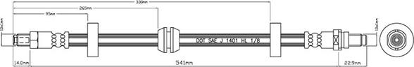 Motaquip VBJ257 - Тормозной шланг autosila-amz.com