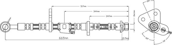 Motaquip VBJ216 - Тормозной шланг autosila-amz.com