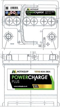 Motaquip VBY48 - Стартерная аккумуляторная батарея, АКБ autosila-amz.com