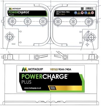 Motaquip VBY63 - Стартерная аккумуляторная батарея, АКБ autosila-amz.com