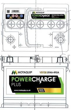 Motaquip VBY30 - Стартерная аккумуляторная батарея, АКБ autosila-amz.com