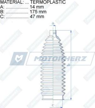 Motorherz RDZ0023MG - Пыльник, рулевое управление autosila-amz.com