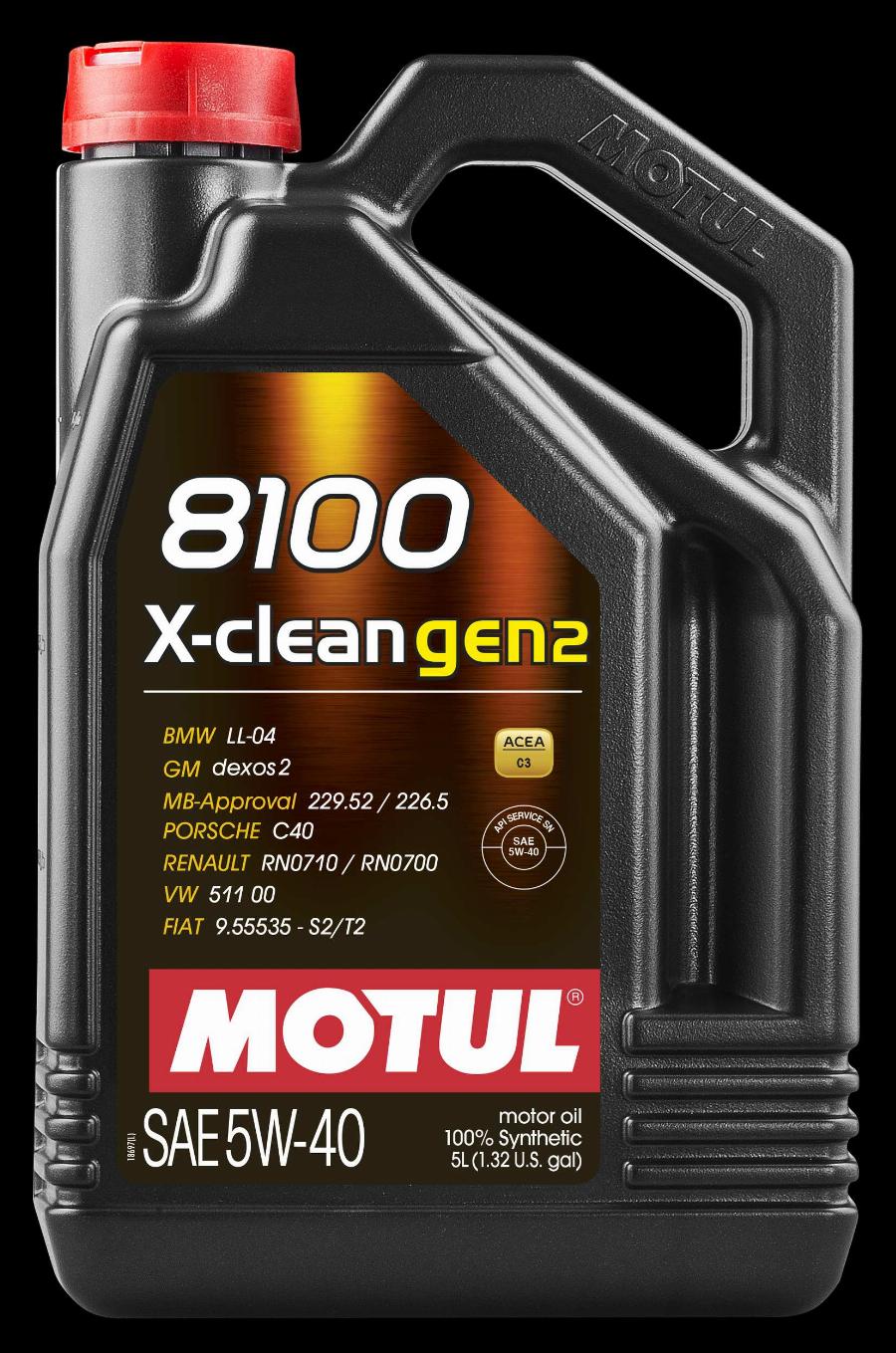 Motul 109762 - MOTUL 5W40 (5L) 8100 X-CLEAN GEN2 масло мот.!синт.\ACEA С3,API SN,BMW Longlife-04,MB 229.5,VW 511 00 autosila-amz.com