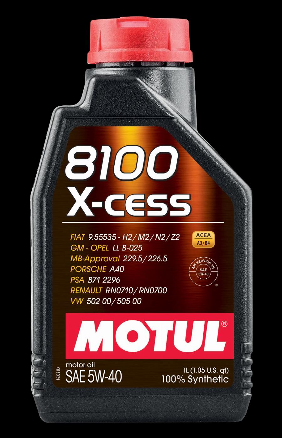Motul 102784 - Масло моторное синтетическое 1 л - 8100 X-CESS 5W40 API SN/CF, ACEA A3/B4, BMW LL-01, MB 229.5, VW 5 autosila-amz.com