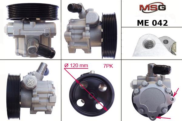 MSG ME042 - Гидравлический насос, рулевое управление, ГУР autosila-amz.com