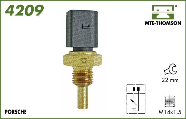 MTE-Thomson 4209 - Датчик, температура охлаждающей жидкости autosila-amz.com