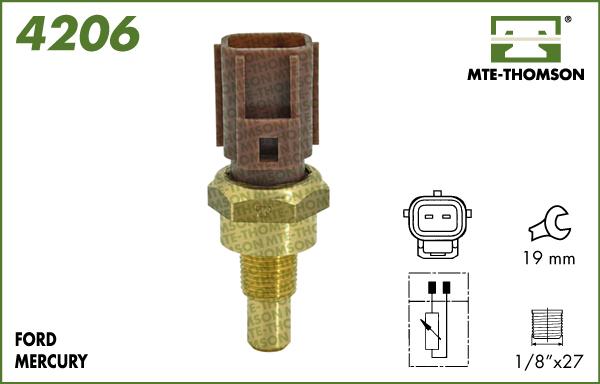 MTE-Thomson 4206 - Датчик, температура охлаждающей жидкости autosila-amz.com