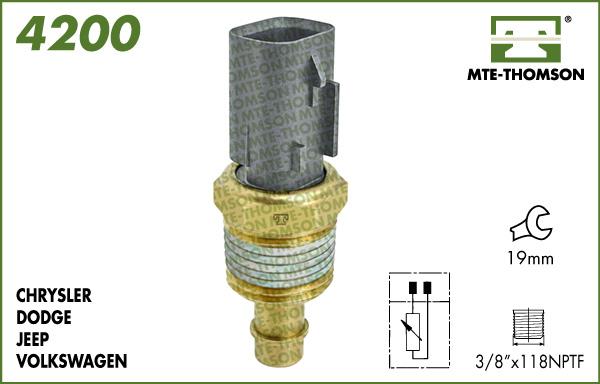 MTE-Thomson 4200 - Датчик, температура охлаждающей жидкости autosila-amz.com