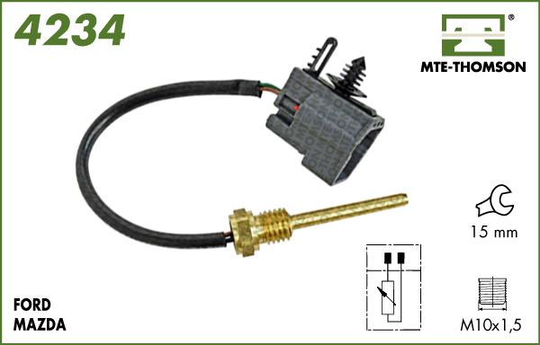 MTE-Thomson 4234 - Датчик, температура охлаждающей жидкости autosila-amz.com