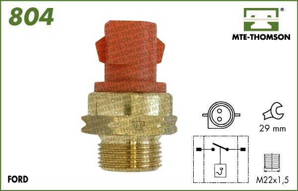 MTE-Thomson 804.102/97 - Термовыключатель, вентилятор радиатора / кондиционера autosila-amz.com