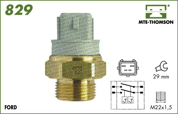 MTE-Thomson 829.100/110 - Термовыключатель, вентилятор радиатора / кондиционера autosila-amz.com