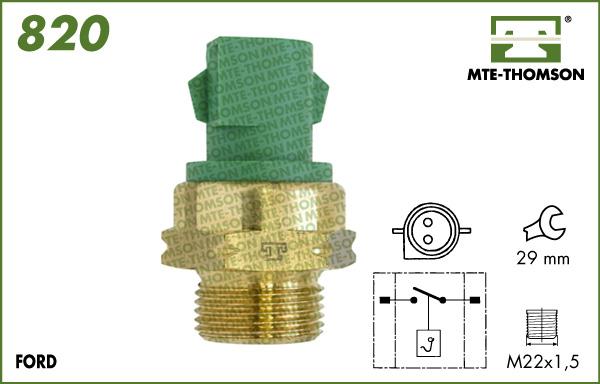 MTE-Thomson 820.92/87 - Термовыключатель, вентилятор радиатора / кондиционера autosila-amz.com