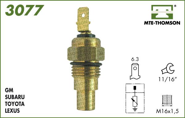 MTE-Thomson 3077 - Датчик, температура охлаждающей жидкости autosila-amz.com