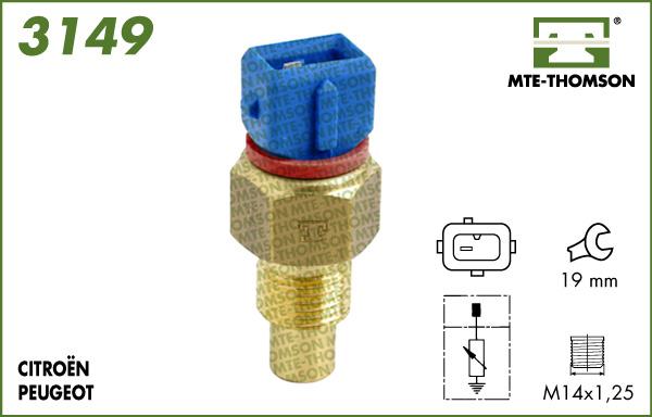 MTE-Thomson 3149 - Датчик, температура охлаждающей жидкости autosila-amz.com