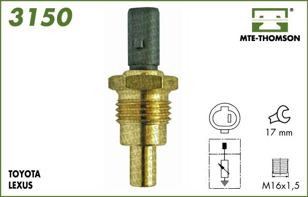 MTE-Thomson 3150 - Датчик, температура охлаждающей жидкости autosila-amz.com