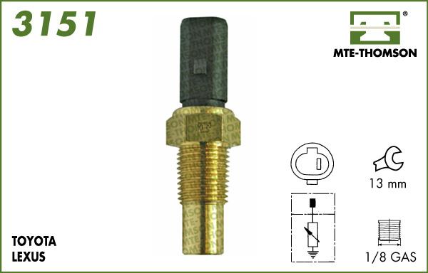 MTE-Thomson 3151 - Датчик, температура охлаждающей жидкости autosila-amz.com