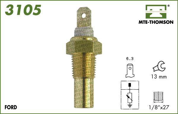 MTE-Thomson 3105 - Датчик, температура охлаждающей жидкости autosila-amz.com