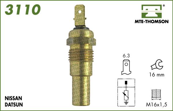 MTE-Thomson 3110 - Датчик, температура охлаждающей жидкости autosila-amz.com