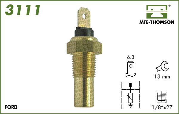 MTE-Thomson 3111 - Датчик, температура охлаждающей жидкости autosila-amz.com