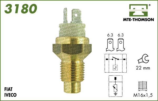 MTE-Thomson 3180 - Датчик, температура охлаждающей жидкости autosila-amz.com