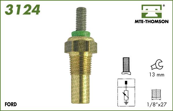 MTE-Thomson 3124 - Датчик, температура охлаждающей жидкости autosila-amz.com