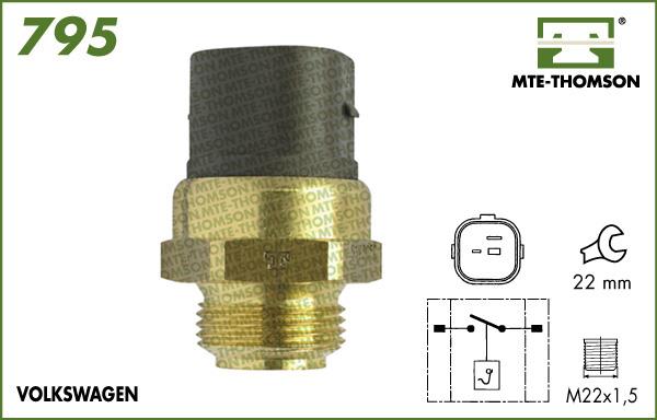 MTE-Thomson 795.95/90 - Термовыключатель, вентилятор радиатора / кондиционера autosila-amz.com