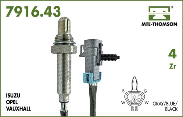 MTE-Thomson 7916.43.057 - Лямбда-зонд, датчик кислорода autosila-amz.com