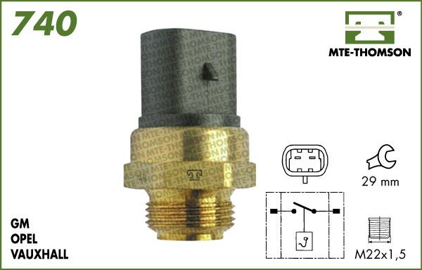 MTE-Thomson 740.100/95 - Термовыключатель, вентилятор радиатора / кондиционера autosila-amz.com