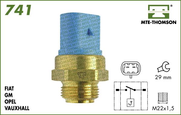 MTE-Thomson 741.88/83 - Термовыключатель, вентилятор радиатора / кондиционера autosila-amz.com