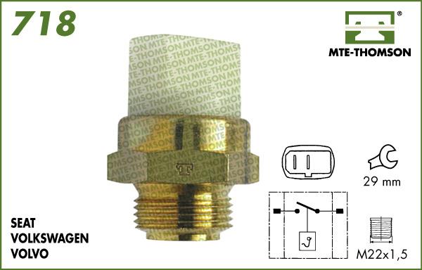 MTE-Thomson 718.95/90 - Термовыключатель, вентилятор радиатора / кондиционера autosila-amz.com