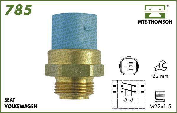 MTE-Thomson 785.90/97 - Термовыключатель, вентилятор радиатора / кондиционера autosila-amz.com