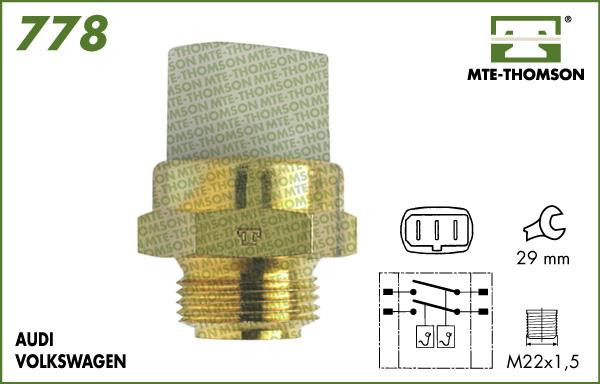 MTE-Thomson 778.85/95 - Термовыключатель, вентилятор радиатора / кондиционера autosila-amz.com