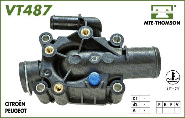 MTE-Thomson VT487.91 - Термостат охлаждающей жидкости / корпус autosila-amz.com