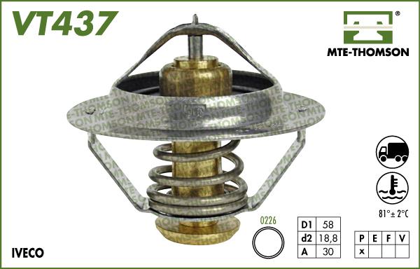 MTE-Thomson VT437.81 - Термостат охлаждающей жидкости / корпус autosila-amz.com