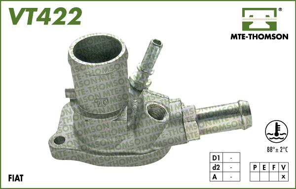 MTE-Thomson VT422.88 - Термостат охлаждающей жидкости / корпус autosila-amz.com